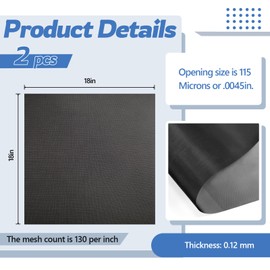 SmoothNovelty 2 Pcs 18'' X 18'' Waterproof and Dustproof Prefilter Hydrophobic Mesh Air Filter Fabric, Washable Cut to Fit HVAC Intake Filter, Reusable Polyester Pre Sheet for Ac Furnace Vent