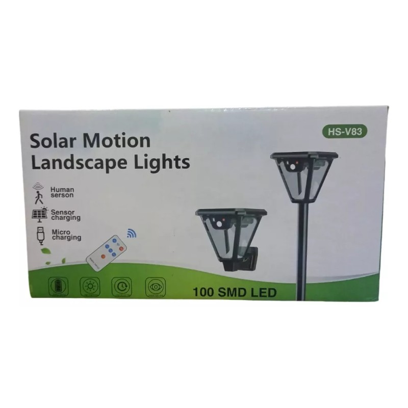 EG Lampara Farol Solar Automática 100 Led Luz Lluvia 4pck