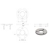 edelstahlonline24 Round Diameter 100 mm, 6 mm Thick, 3x Diameter