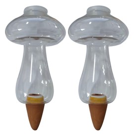 nijimomo Automatic Water Supply, 2 Pieces, Mushrooms, Large Capacity, Automatic Watering Plants, For Traveling, Potted Plants, Watering (2 Mushrooms)
