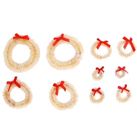 Cabilock 10pcs Small Wreath Small Christmas Wreath Mini Christmas Wreaths for Crafts Mini Wreath Christmas Hanging Wreath Christmas Tree Wreath Mini Tree Wreath Christmas Wreath Decorations