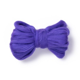 Kondoos Natural Wool roving, 2 OZ. Best Wool for Needle Felting and wet felting, handcrafts and DIY spinning Projects, Wool Felting Supplies. Dyed colors. (Purple, 2 oz)