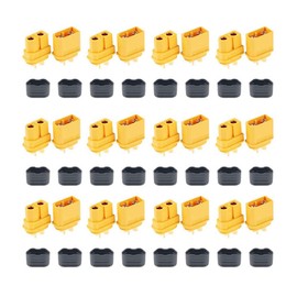 FymuSing 12 Pair XT60H (XT60 Upgrade) Male Female Bullet Connectors Power Plugs with Sheath for Lipo Battery RC Planes Cars