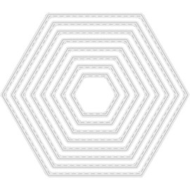 Hexagon Background Cutting Dies Metal Hexagon Die Embossing Stencils for Thanksgiving Christmas Greeting Card Paper DIY Craft Decoration Card Making Accessories, Scrapbooking Die-Cuts