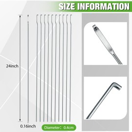 Yaocom 32 Pcs Mobile Home Vinyl Skirting Windbreak Rods 24" Long Trailer Skirting Rods for Mobile Home Exterior