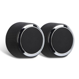 Diamall 2 PCS Car Volume Control Knobs, Non-Slip Radio Audio Volume Control Knob Dial Tuner, Radio Knobs Modified Replace OEM#22912547, Compatible with Most Vehicles (Black)