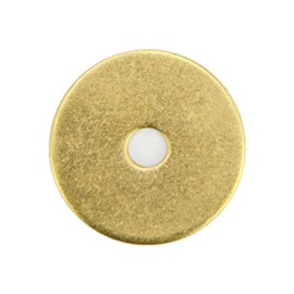 Tiazza Pack of 10 Simple Round Brass Back Plate Discs Classic Furniture Decoration Seal Hardware Accessories (Brass)