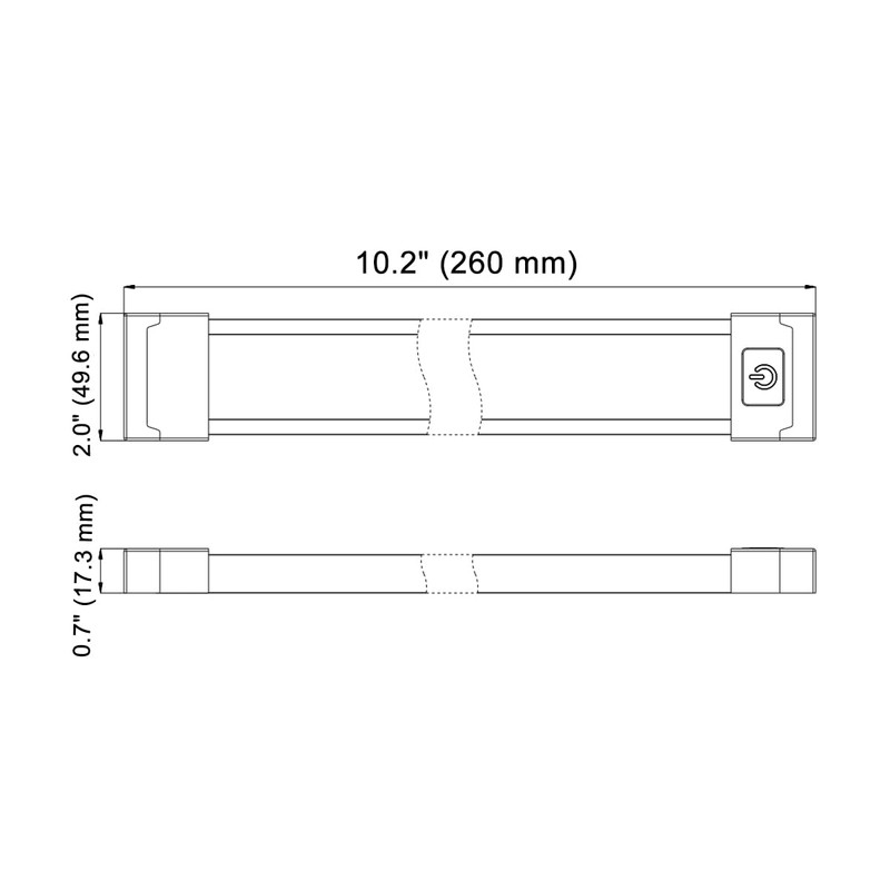 Raycharm RV Marine LED Interior Light Fixture 10.2" x 2.0",