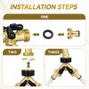 TMOK Garden Hose Splitter 2 Way, Heavy Duty Brass Connector