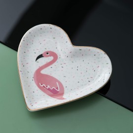 Kimdio Ring Dish Jewelry Holder Trinket Tray Ceramic Plate Jewelry Organizer Home Decor Dish for Birthday Wedding Mother's Day Christmas etc.