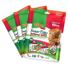 Dulzura Borincana Kit: Vegan Sesame Sugar Free Snack Bars (3 Pack) 5.08 oz Each Bag - Sweetened with Stevia - Non GMO Gluten Free