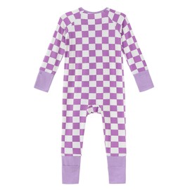 SUZEL Baby Viscose from Bamboo Pajamas - Infant Boys Girls Footless Zippy Pjs Sleep 'N Play Clothes - One Piece Romper (Purple, 6-12M)
