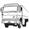 A-board A-sign for waste transport on sheet steel, vertically foldable