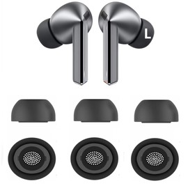 Replacement for Galaxy Buds3 Pro Earbuds Tips Silicone Ear Tips, Galaxy Buds 3 Pro Eartips Large Size 3 Pairs,Black 913b L