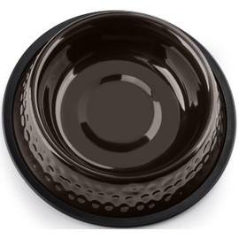 StilGut Feeding Bowl for Dogs Set of 2 Aluminium Feeding Bowls 1.9 L for Large Dogs, Dog Bowl, Water Bowl, Set of 2, Black/Silver