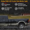 POPMOTORZ 4Pcs LED Fender Side Marker Light Rear Bed side