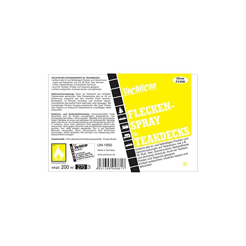 YACHTICON Fleckenspray für Teakdecks 200ml