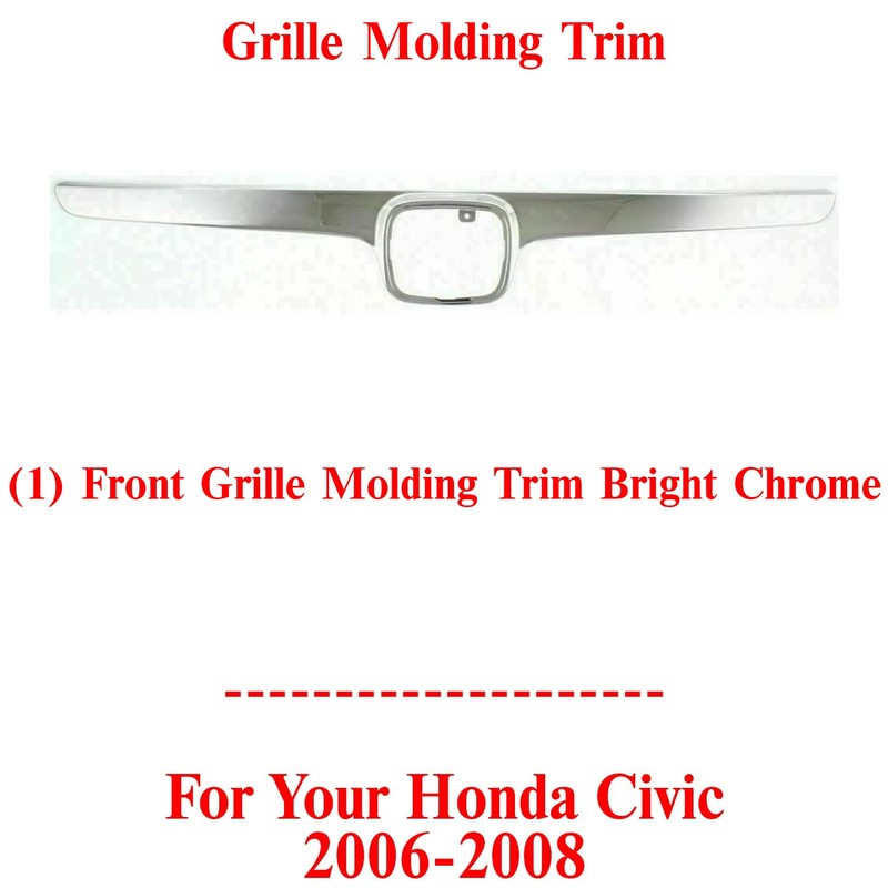 US AUTO PARTS PLUS New Front Grille Bright Chrome Shell