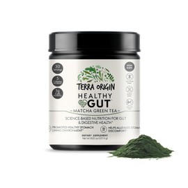Healthy Gut Matcha Green Tea | 30-Servings with L-Glutamine, Zinc, Glucosamine, Slippery Elm Bark and More!