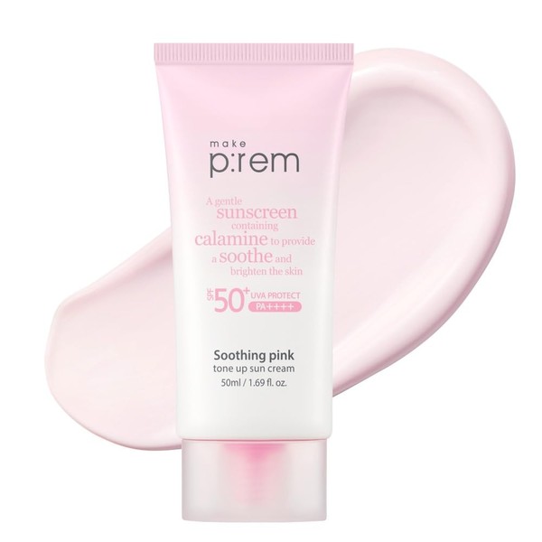 MAKEP:REM MAKE P:REM Soothing Pink Tone Up Sunscreen, Mineral Sunscreen