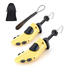 CuteHome Pair of Women Shoe Stretcher, Two-Way Shoe Tree,Expands Length and Width of Tight shoe(Yellow)