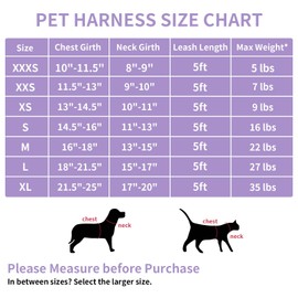 AIITLE Reflective Plush Dog Winter Harness and Leash Set - Breathable Plaid Dog Vest Warm Dog Harness - Fleece Lined Dog Vest for Cold Weather, Easy to Put on Small and Medium Dogs Purple S