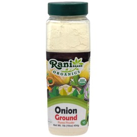 Rani Organic Ground Onion (Pyaaz Powder) 16oz (1lb) 454g PET Jar ~ All Natural | Gluten Friendly | Vegan | NON-GMO | Kosher | No Salt or fillers | Indian Origin | USDA Certified Organic