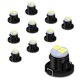NIIIYTYB 10Pcs T4.2/T4 LED Bulb Climate Control Bulbs Wedge Instrument Cluster Panel Light for Car Dashboard Dash Lights Indicators Base Automotive Look up Switch Light Bulbs White Light
