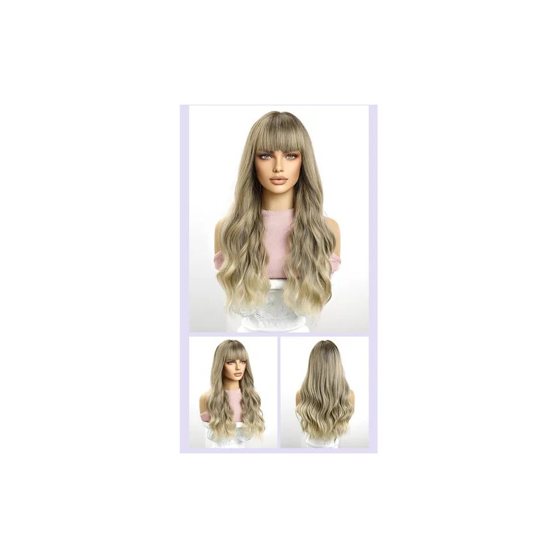 Peluca De Pelo Largo Big Wave Air Bangs