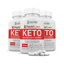(3 Pack) Rapid Lean Keto ACV Pills 1275MG Keto Support Blend Capsule Alternative to Keto ACV Gummies Formulated with Apple Cider Vinegar Extra Virgin Olive Oil Powder Green Tea Leaf 180 Capsules
