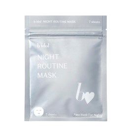b idol Night Routine Mask R, Pack of 7, Propolis, Face Mask, Moisturizing, Refreshing, Plant Materials, Forest