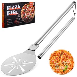 9 Inch Pizza Peel Turning, Joyfair Perforated Pizzas Turner, SS Handle