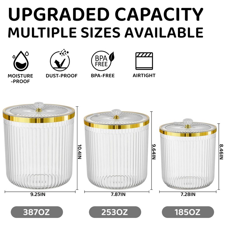 SZRUNZHU Rice Storage Container,Pantry Large Food Storage Organization with Lids&Scoop