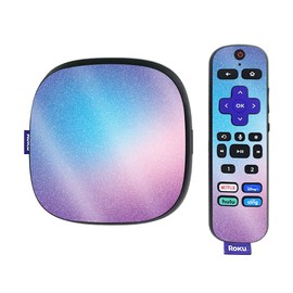 MightySkins Glossy Glitter Skin Compatible with Roku Ultra HDR 4K Streaming Media Player (2020) - Royal Haze | Protective, Durable High-Gloss Glitter Finish | Easy to Apply | Made in The USA