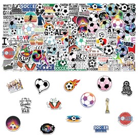 MEMOFYND 100pcs Football Stickers, Stationery Stickers, DIY Decoration Accessories, Waterproof Scrapbook Stickers, Cute Water Bottle Stickers, Suitable for Water Bottles, Notebooks