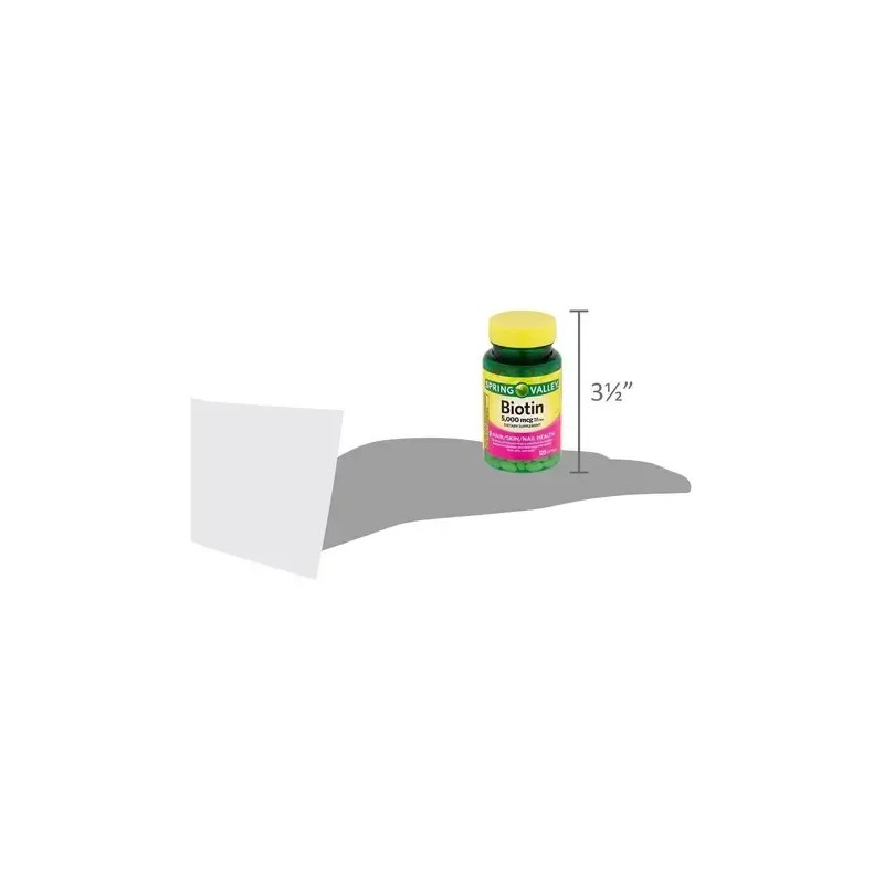 Biotina 5000 Mcg Rápida Absorción Cabello Uñas 120 Cap Sin
