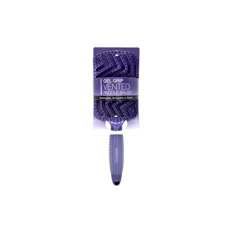 Swissco Pro Gel Grip Vented Hair Brush Gloss (Electric Blue