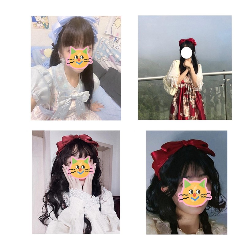 kuroobaa Lolita Style Headband Ribbon (White)