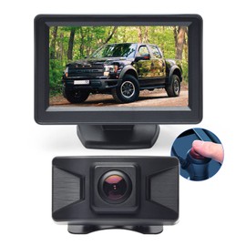 4.3 Inch Wireless Rear View Monitor Kit Backup Camera 720P HD Reverse Camera for Car Van Truck Camper Trailer with Parking Guide Lines