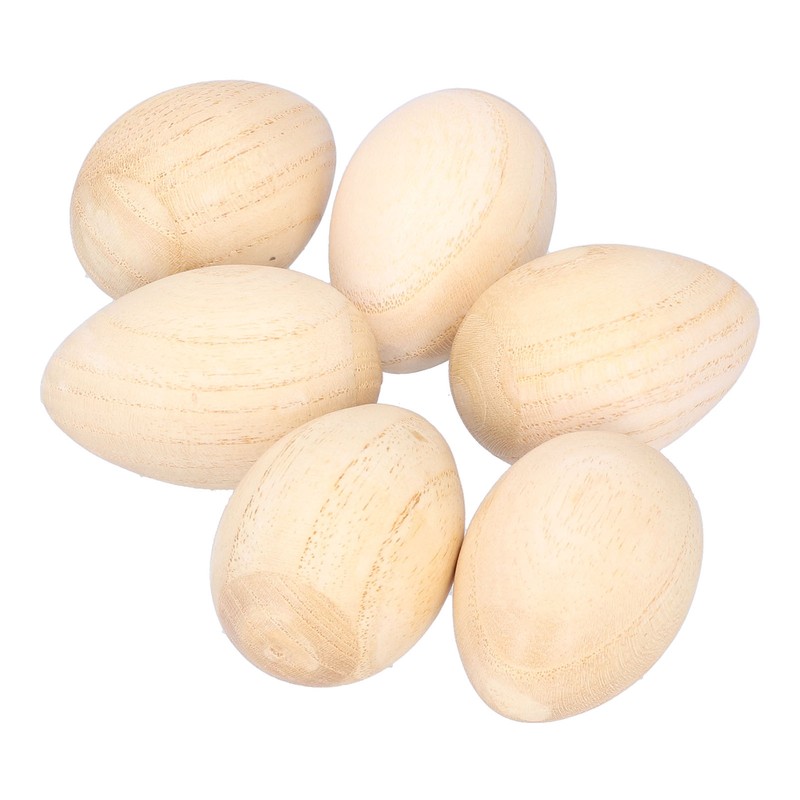 Wood Eggs Shakers Set Natural Wooden Egg Rattle Musical Percussion