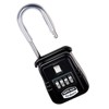 Shackle Mounted Key Storage Box with Resettable Lock Combination, Black,