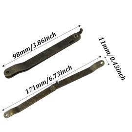 Runseaway 4PCS Antique Bronze Lid Support Hinges, Rotatable Folding Lift Up Stay Hinge for Wooden Boxes, Jewelry Case, Cabinet, Furniture(6.73"x 3.86"x 0.43")