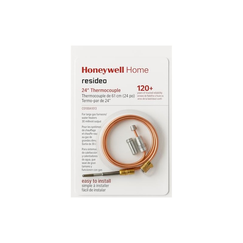 Honeywell 24 in. L 0.03 volt Millivolt Universal Thermocouple