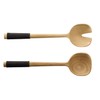 ASA Selection Salad Servers with Black Nylon Handle Wood L