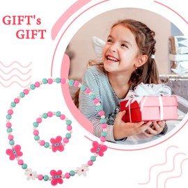 Children's Cartoon Necklace Colourful Animal Kid Jewellery Flower Beads Fashion Bracelet Accessories Mengonee, Plastic