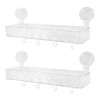 AwObEpl 2 Pack Suction Cup Shower Caddy Clear Waterproof Shower