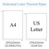 Thermal Printer Paper 8.5 x 11 Inch,100 Sheets Folding Thermal