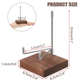 Hipiwe Crystal Display Stand Adjustable Metal Arms Display Stand Easel with Wooden Base for Displaying Geodes Rock Mineral Agate Coral Seashell and Small Collectibles,2.6"x2.6"x4.1"