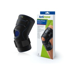 Actimove Sports Edition Knee Brace Wrap Around, Polycentric Hinges, Condyle Pads | Left & Right Compatible Knee Support for Meniscus Tear, Pain, ACL, MCL, Injury Recovery | Men & Women, Black, 2X-Large