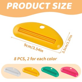 LuLiyLdJ Tube squeezer, tube squeezer for all tubes, suitable for kitchens, bathrooms and studios, 8-piece set
